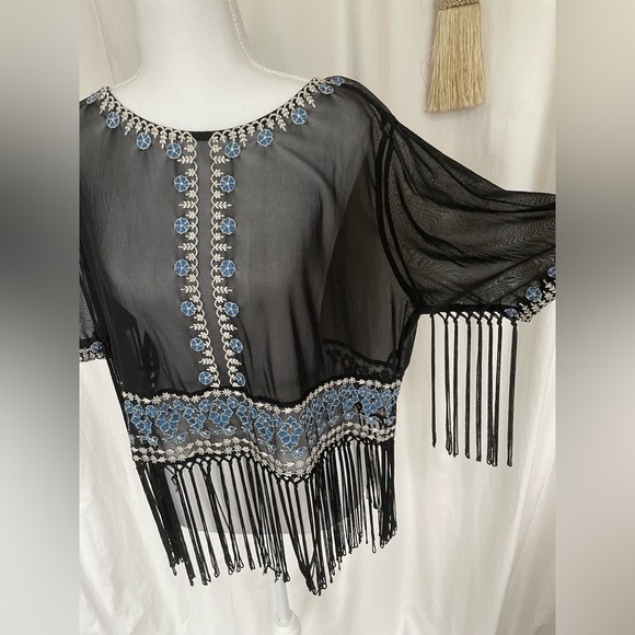 TopShop Fringed Top - Picture 2 of 5